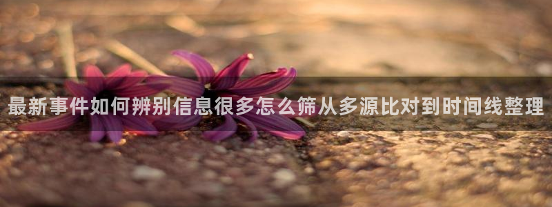 今日热点资讯:最新事件如何辨别信息很多怎么筛从多源比对到时间线整理