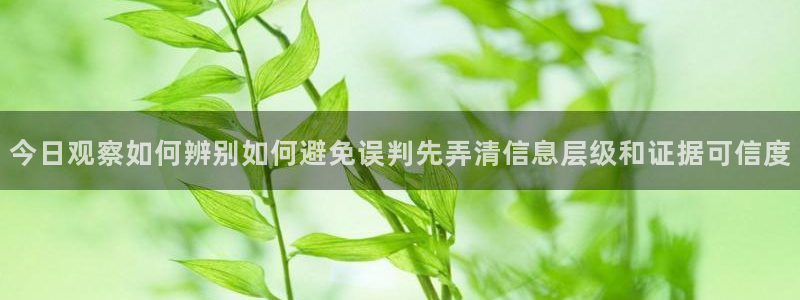 网络资讯动态:今日观察如何辨别如何避免误判先弄清信息层级和证据可信度